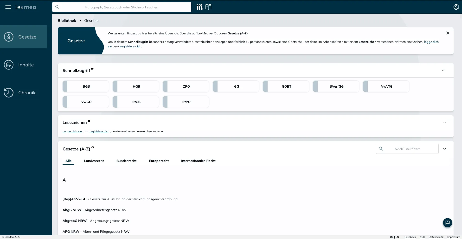 Screenshot des Projekts