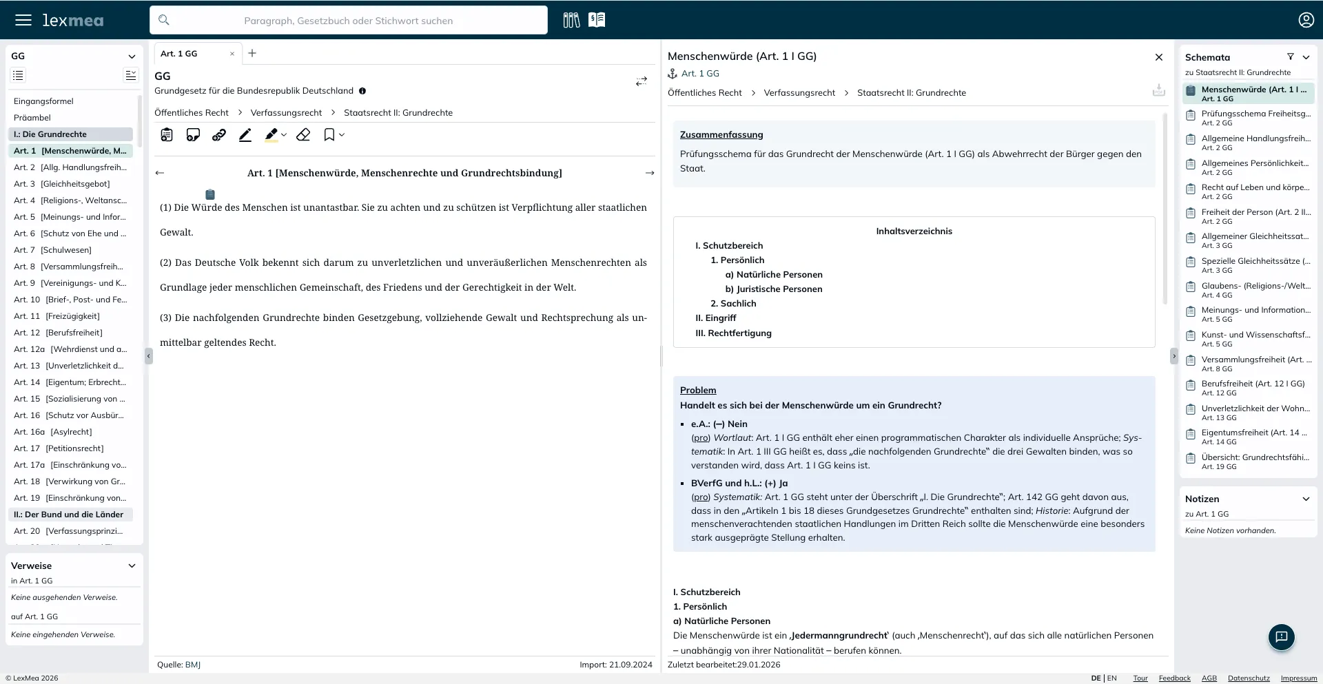 Screenshot des Projekts