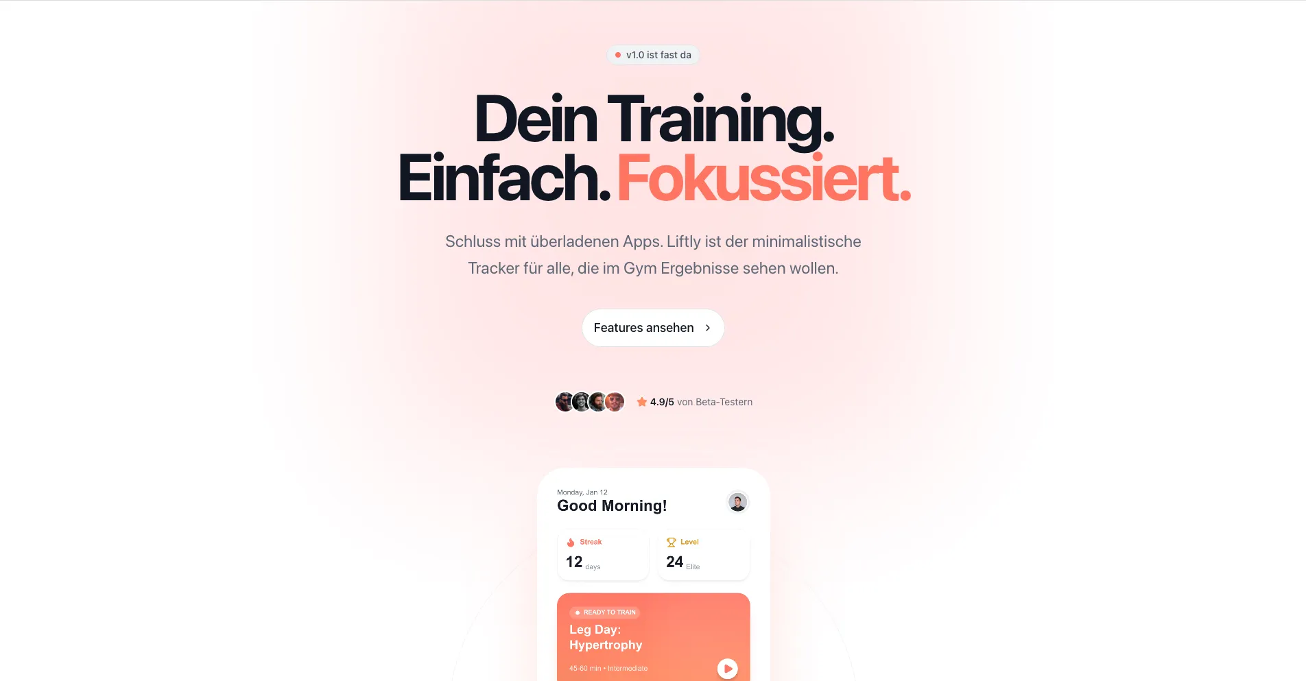 Screenshot des Projekts