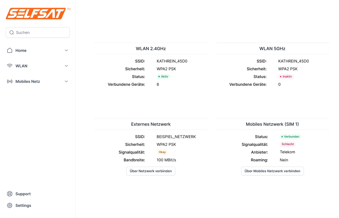 Screenshot des Projekts
