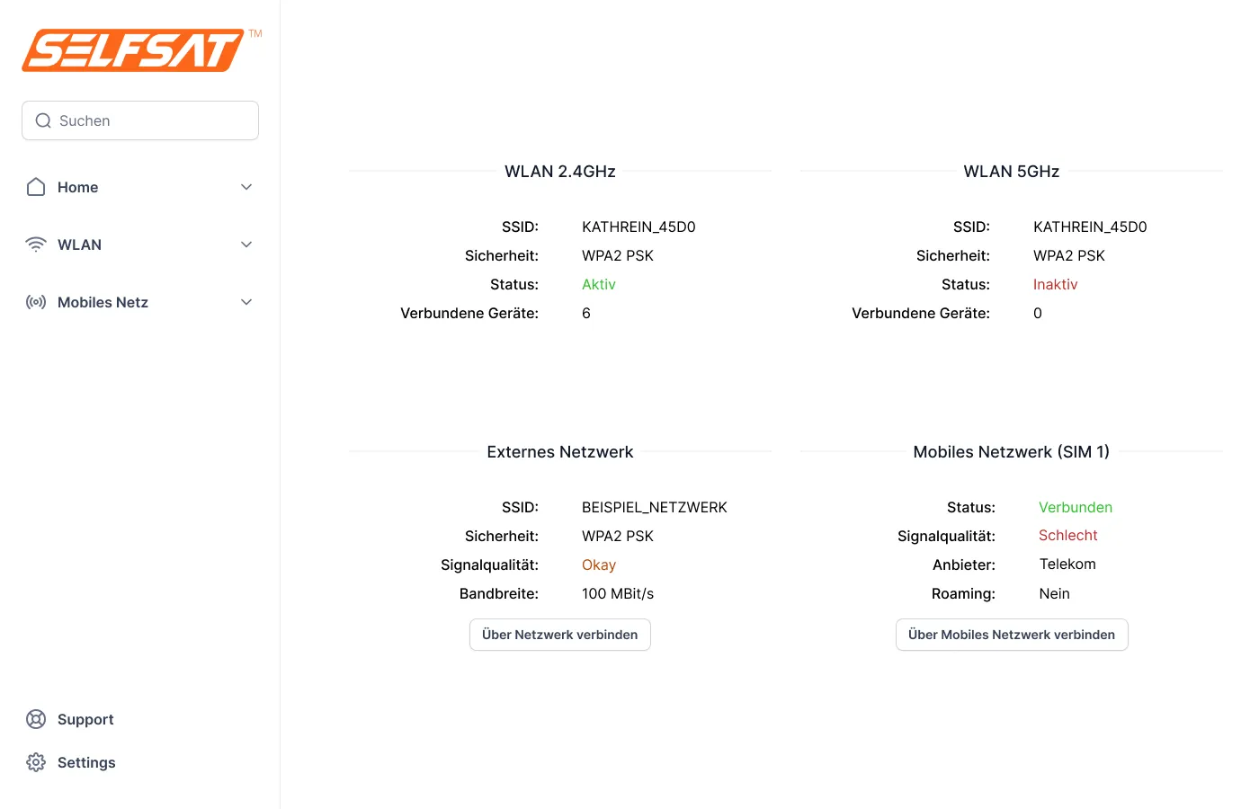 Screenshot des Projekts