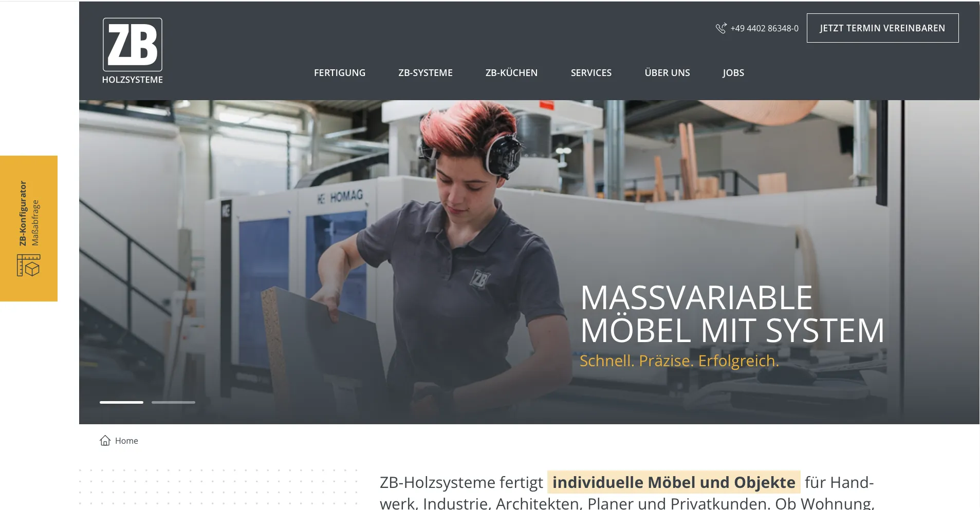 Screenshot des Projekts