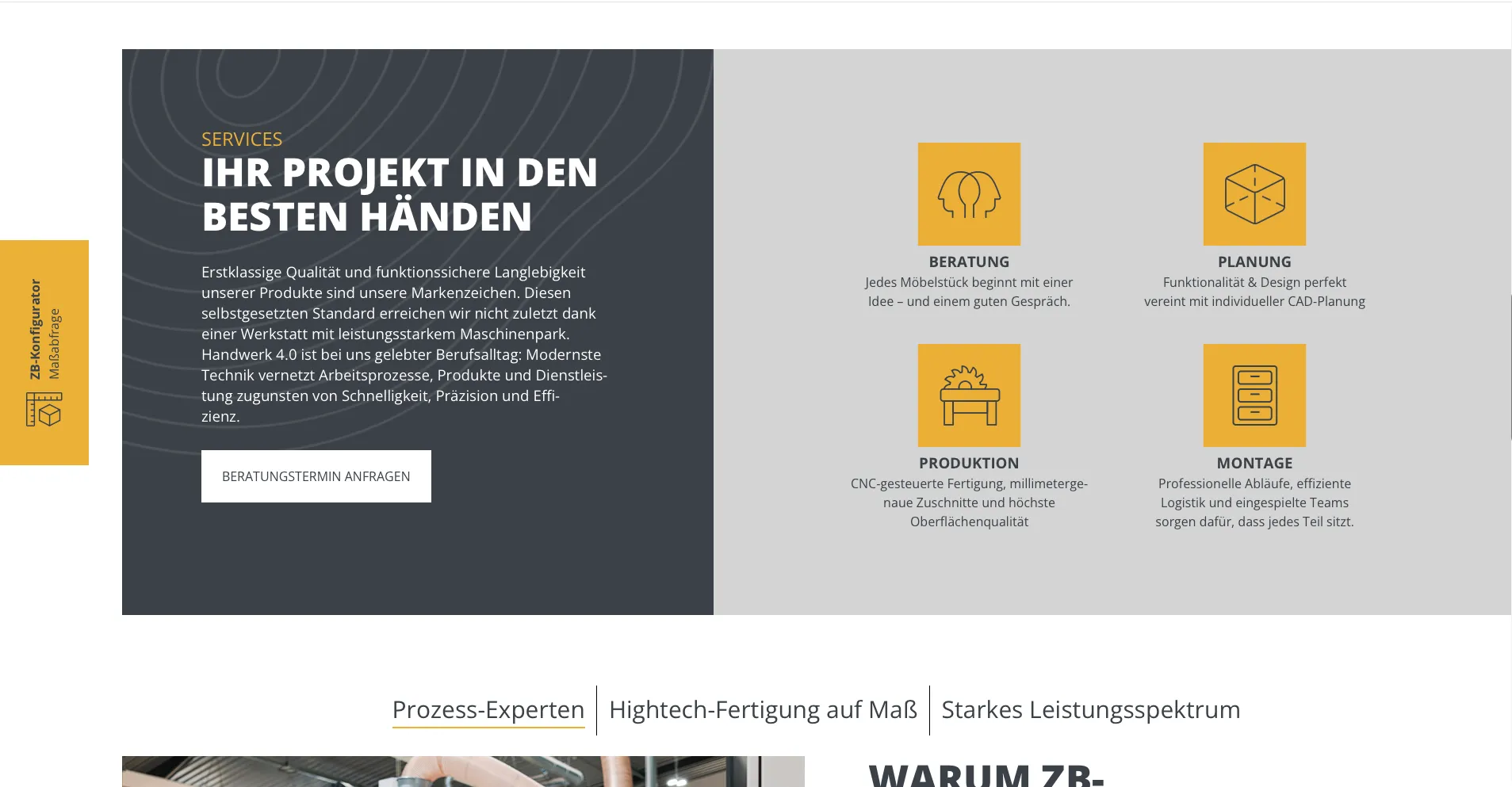 Screenshot des Projekts